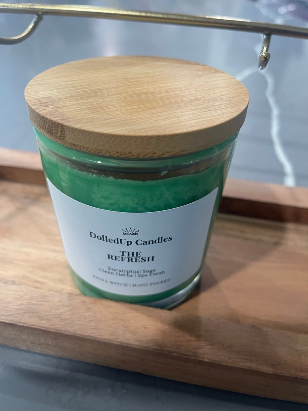The Refresh Eucalyptus Sage Candle - Green